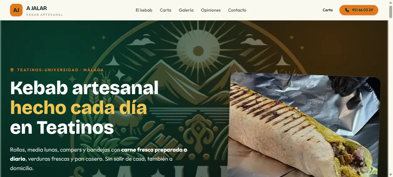 Vista previa de la web de A Jalar