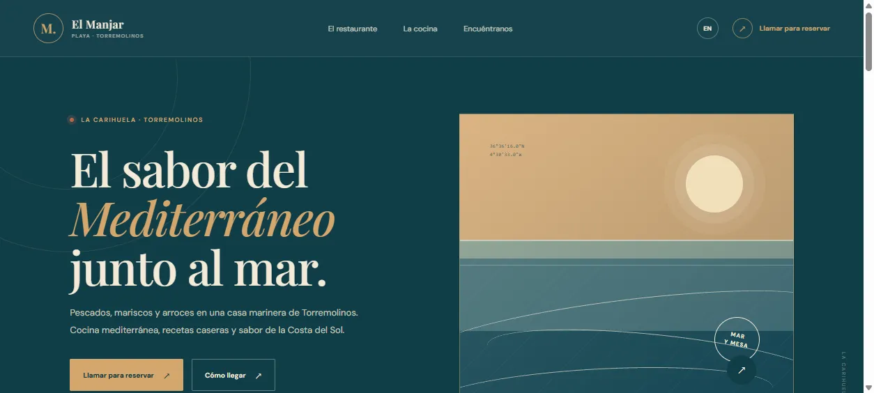 Captura de la web de El Manjar Playa